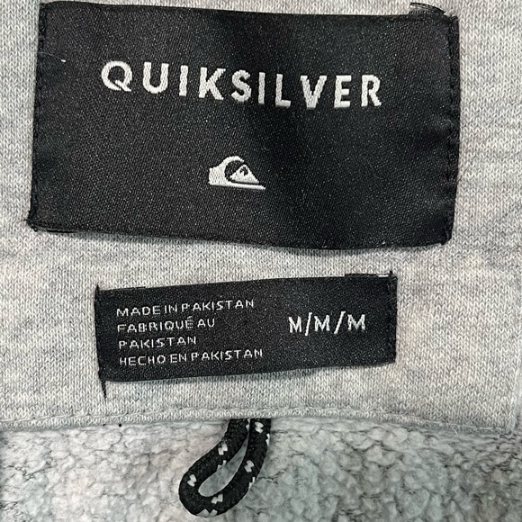 Quiksilver Men’s Raglan Sleeve Hoodie in Teal & Gray - Size Medium - Picture 12 of 16